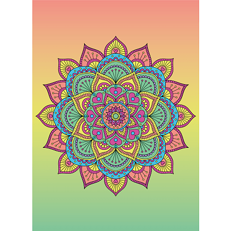 Diamond Art lærred 13x18 cm - mandala