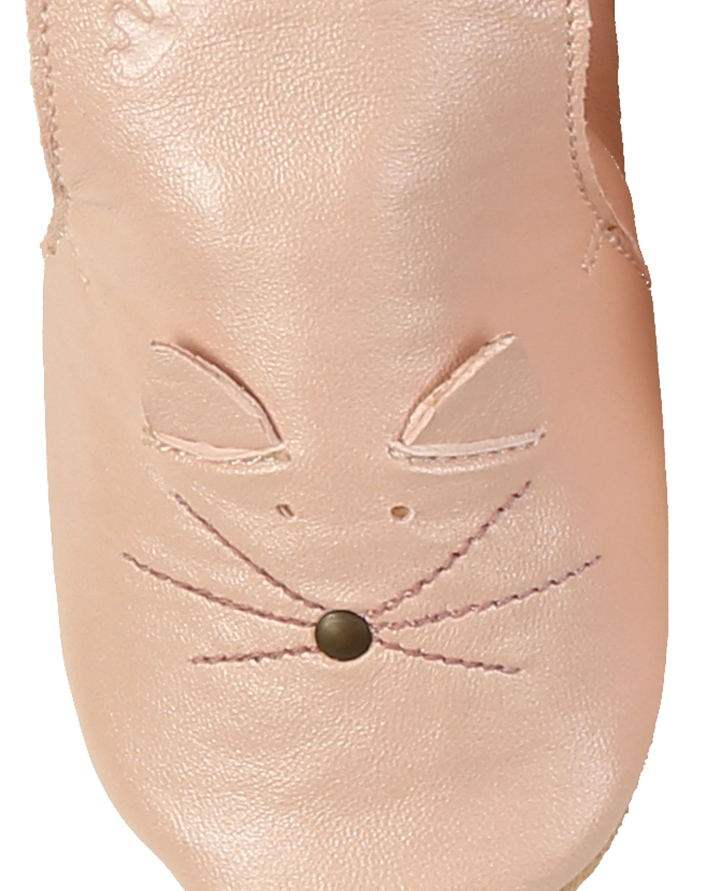 Leder-Krabbelschuhe BLUBLU CHAT in rosa