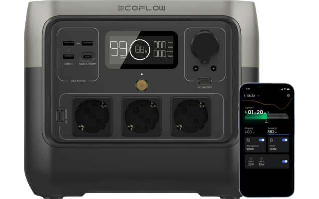 EcoFlow River 2 Tragbare Powerstation 256 Wh 300 W