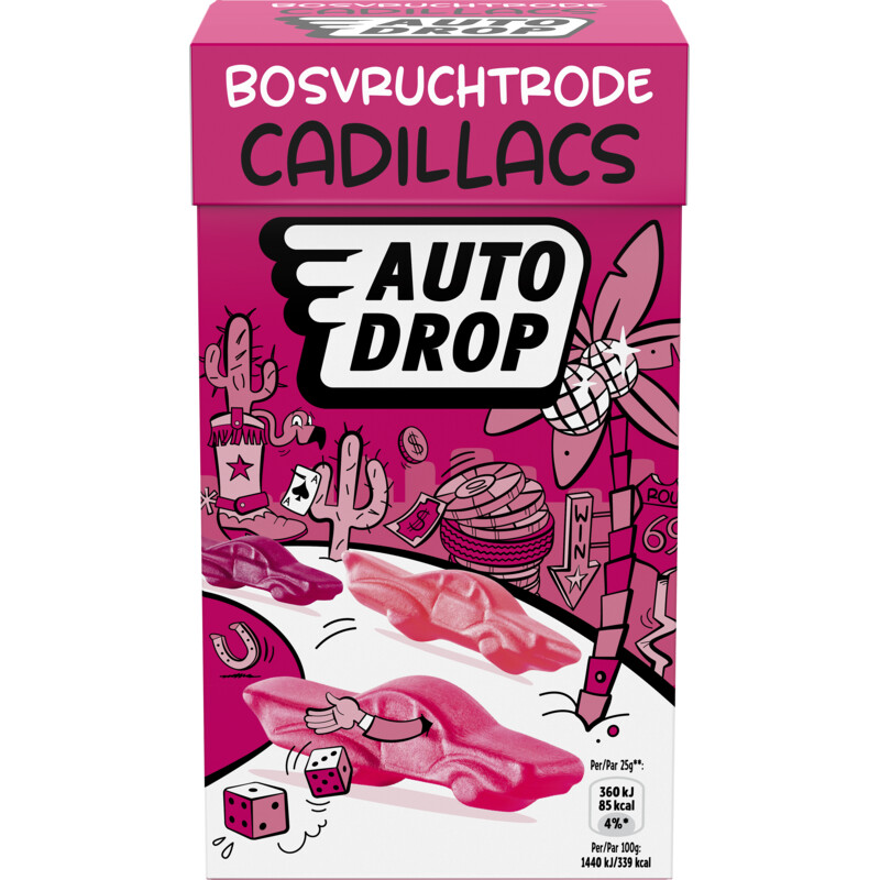 Autodrop Bosvruchtrode cadillacs