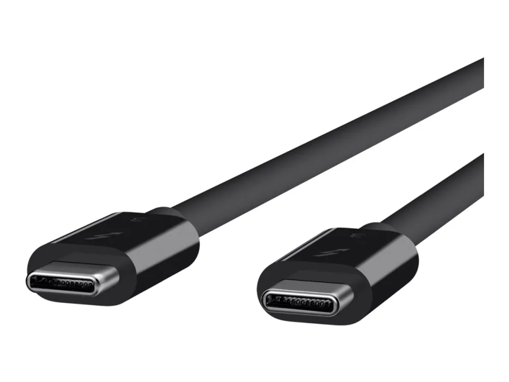 Belkin Thunderbolt 3 - Thunderbolt kabel - 24 pin USB-C (han) til 24 pin USB-C (han) - USB 3.1 Gen 2 / Thunderbolt 3 / DisplayPort 1.2 - 80 cm - sort - for P/N: F4U109tt