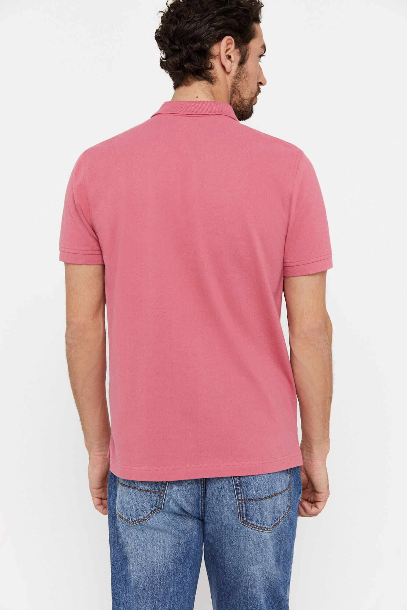 Camisa polo com logotipo - Rosa