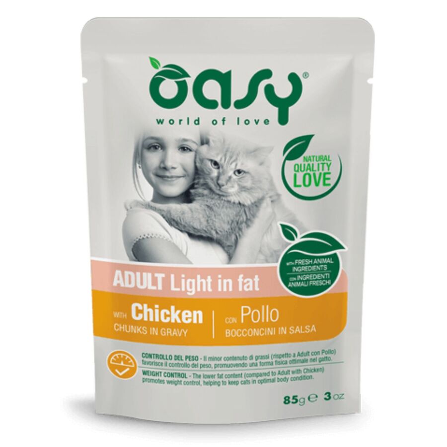 Molho leve OASY CAT CHUNKS ADULTO 85g