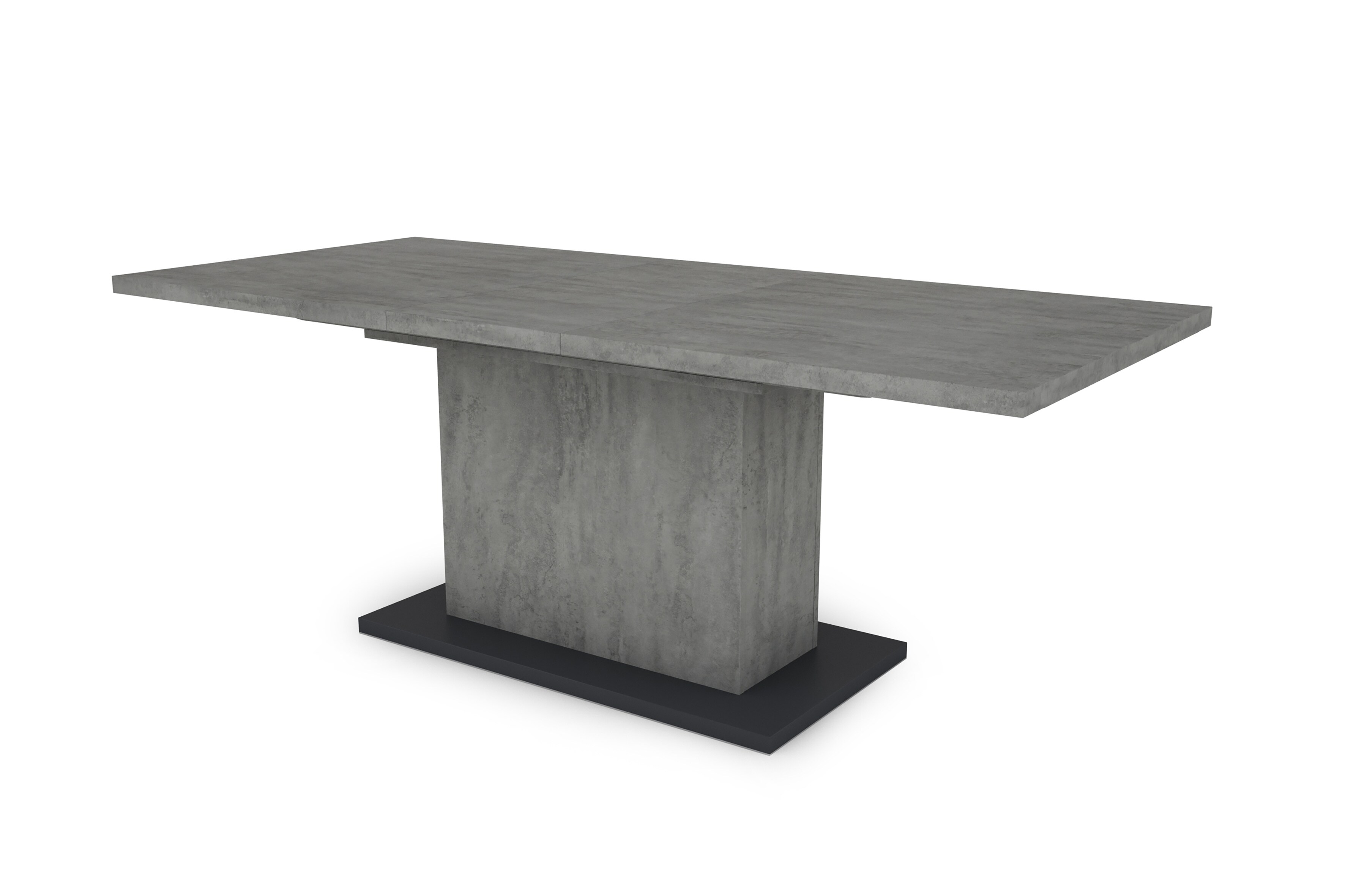 byLIVING Esstisch ATHEN, Breite 160 cm, mit Auszug 200 cm, Beton-Optik/anthrazit