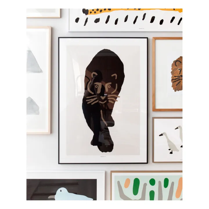 Warmgreytail Affiche Black leopard | Noir