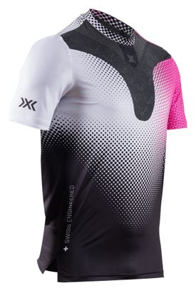 Maillot manches courtes X-Bionic Corefusion Run Noir/Blanc/Rose Homme