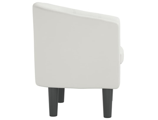 VIDAXL - Fauteuil cabriolet blanc similicuir