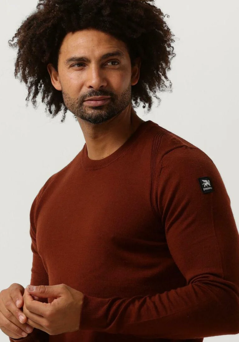 VANGUARD rode vanguard trui r-neck 100% merino wool extrafine