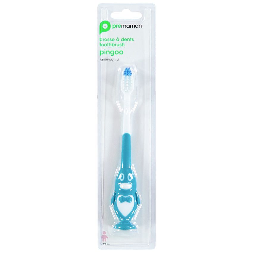 Brosse à dents Pingoo - Rose - Ecru