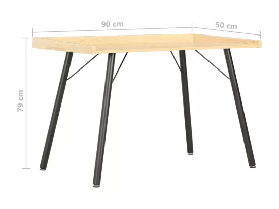 Bureau Chêne 90x50x79 cm