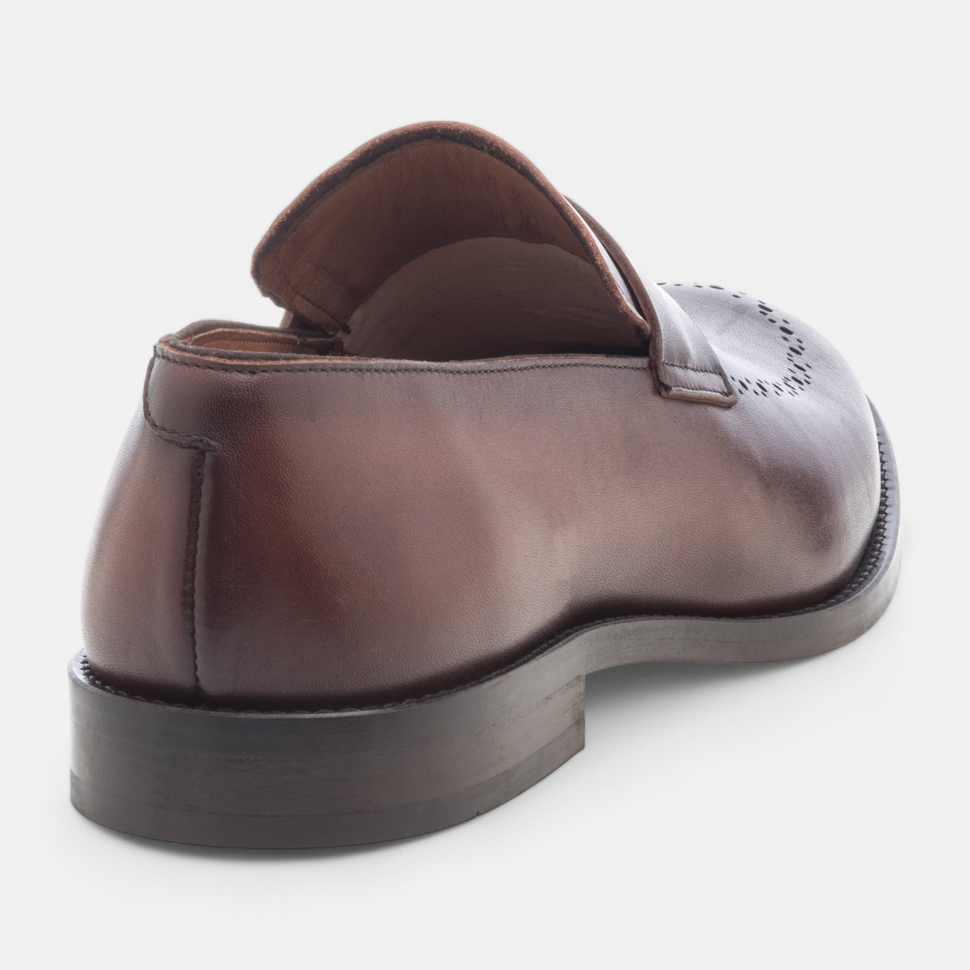 Chaussures habillées cousues Homme en cuir cognac