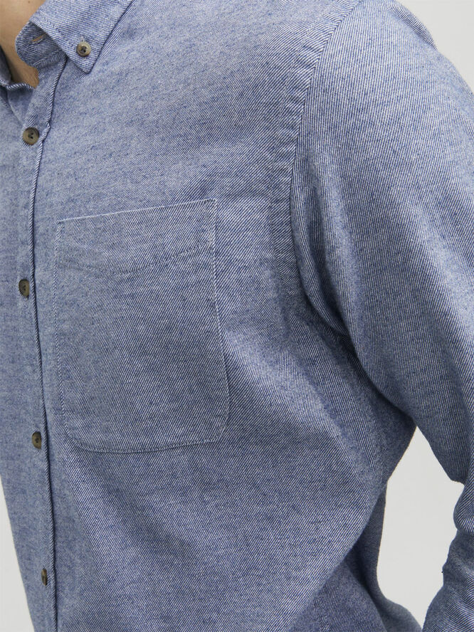 Jack & Jones JJECLASSIC MELANGE SHIRT LS SN Faded denim