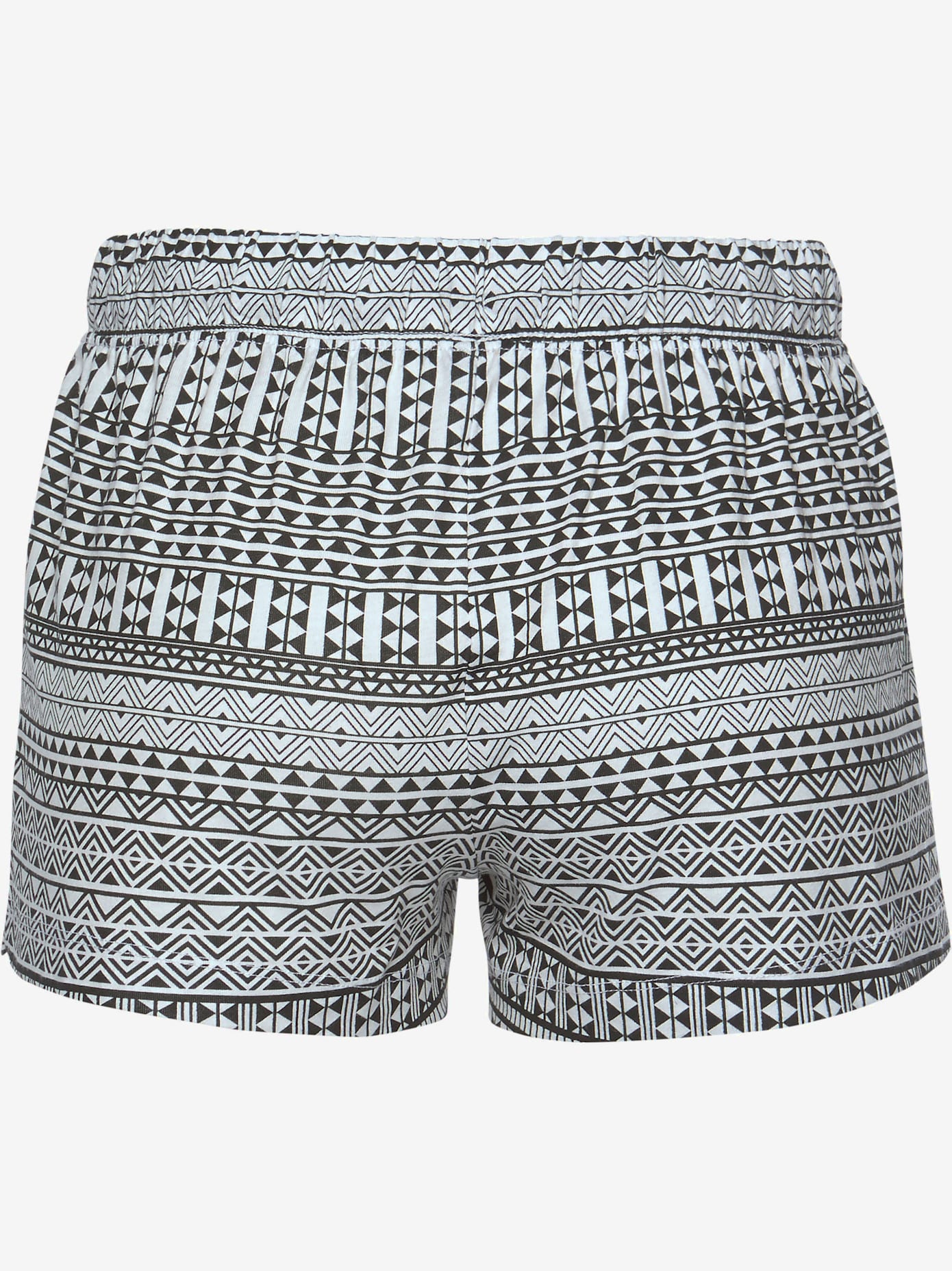 Pyjama court avec t-shirt uni et short imprimé