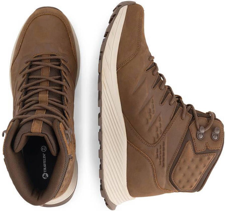 Travelin ' Hirtshals Heren Halfhoge wandelschoenen Waterdicht Donkerbruin