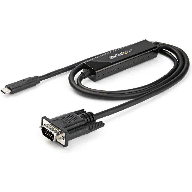 StarTech.com Adaptateur USB-C vers VGA 1m - Câble Vidéo Actif USB Type C vers VGA - 1920x1200/1080p - Compatible Thunderbolt 3 - Convertisseur USB-C à VGA - DP Alt Mode HBR2