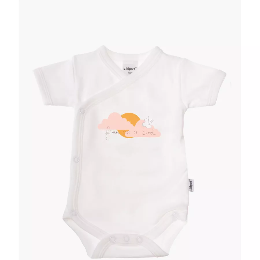 Liliput Kurzarm-Wickelbody 2er-Pack Birds weiß