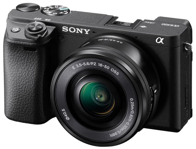 Sony Alpha A6400 kamerahus + E PZ 16-50 mm f/3,5-5,6 OSS zoomobjektiv