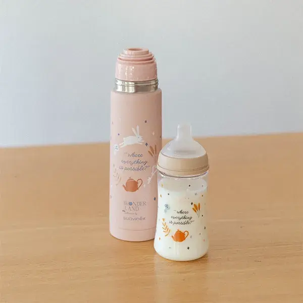 Suavinex, Wonderland, Bouteille Isotherme - Wonderland Rose - 500ml