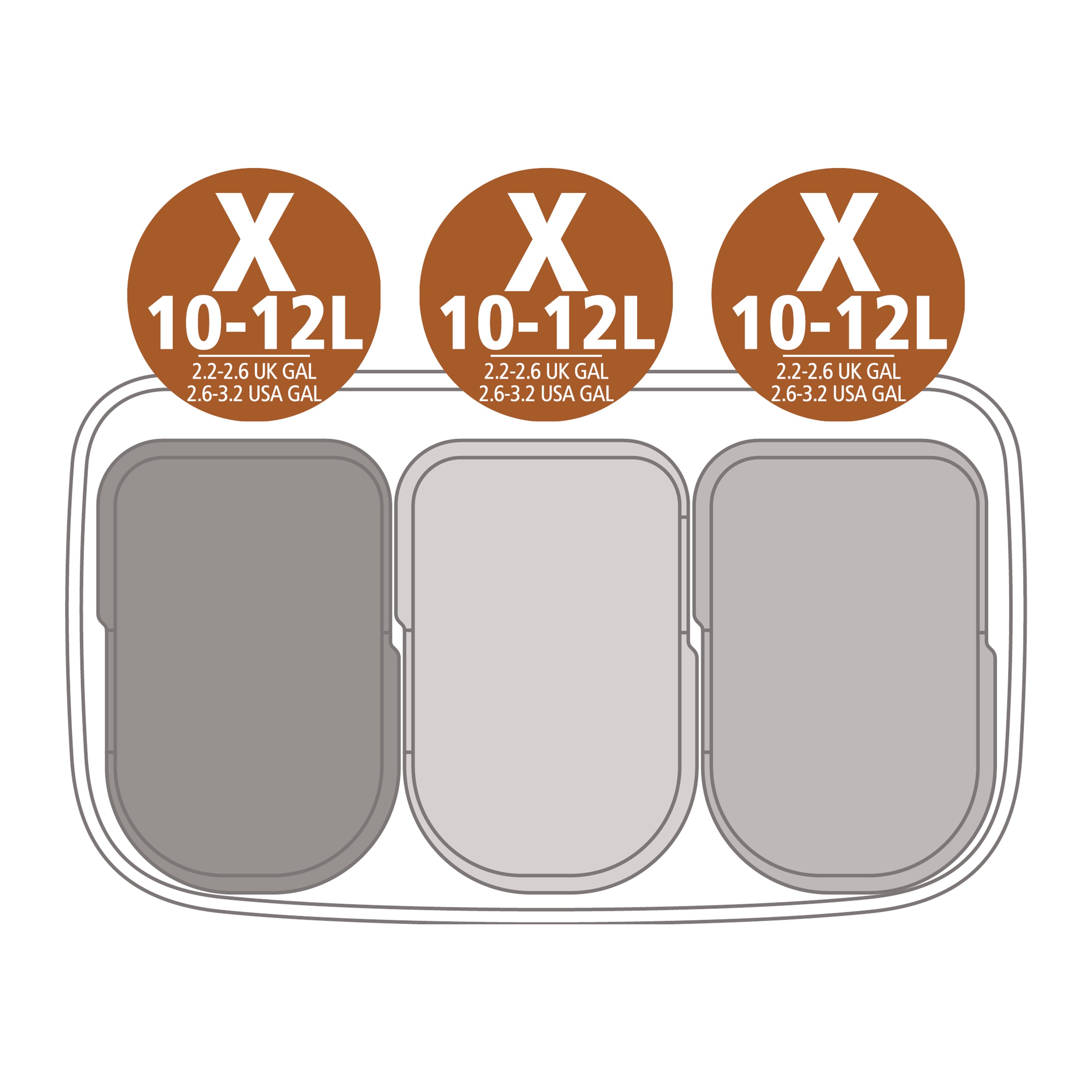 Brabantia Bo Touch Bin Afvalemmer 3 x 11 Liter - Confident Grey