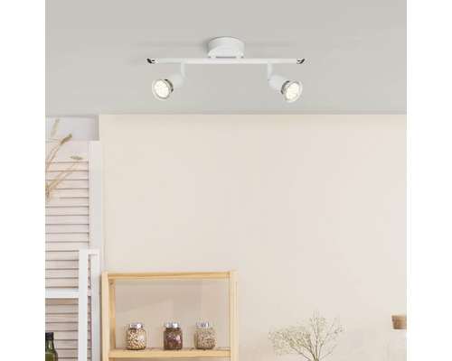 LED plafondspot 2x3W 2x250 lm 3000 KL 22,5 cm wit