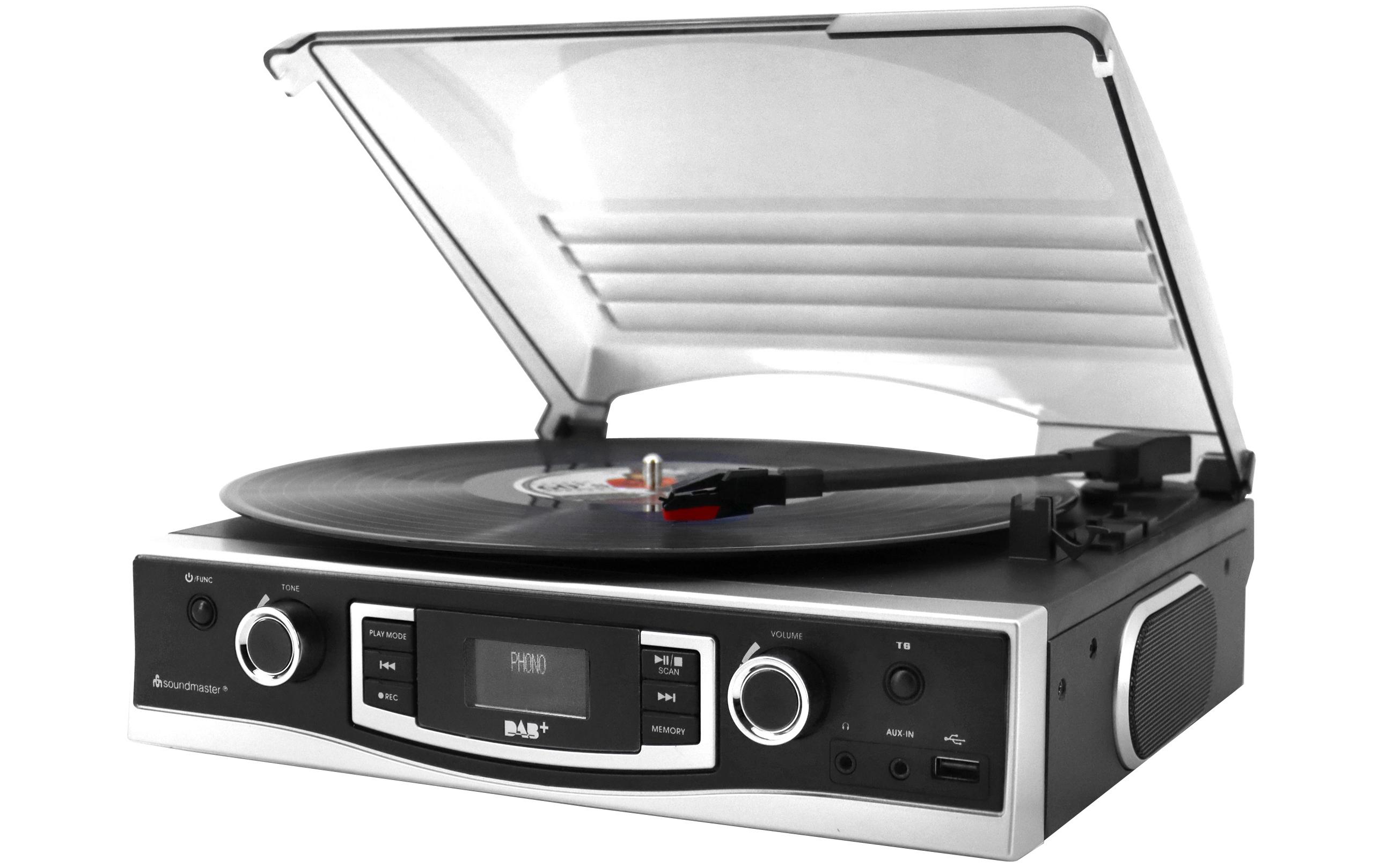 Plattenspieler PL590SW Schwarz<br>Plattenspieler mit DAB+/UKW Stereoradio und Encoding