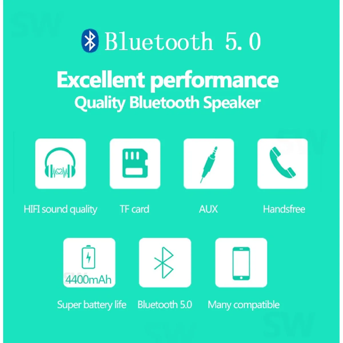 Universal Haut-parleur Bluetooth 50W - Rouge