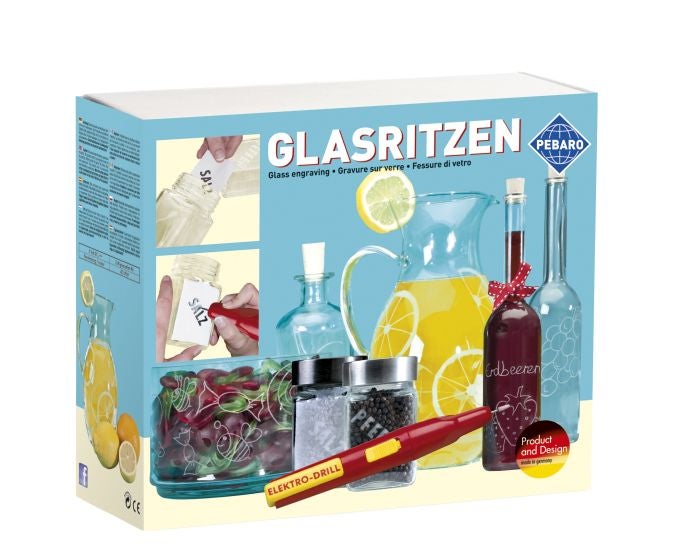 PEBARO knutselset voor glassnijden, glas snij geschenkset inclusief glazen