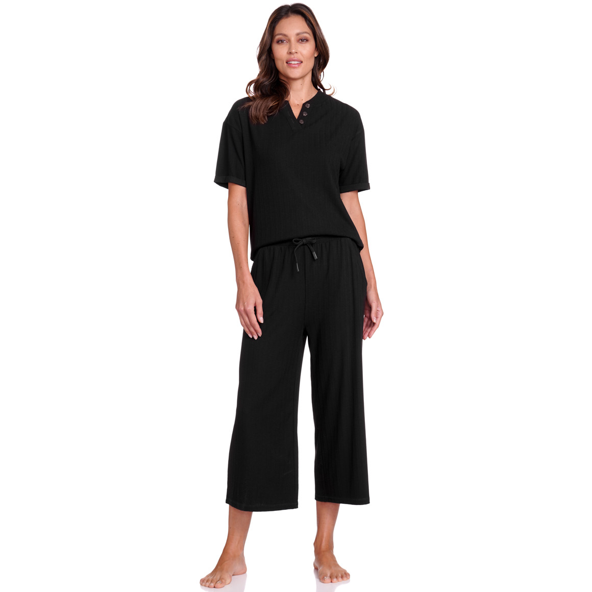 Gina Benotti Damen Culotte mit Tunnelzug schwarz