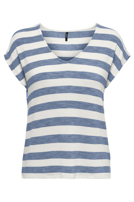 Only blauwe dames t-shirt