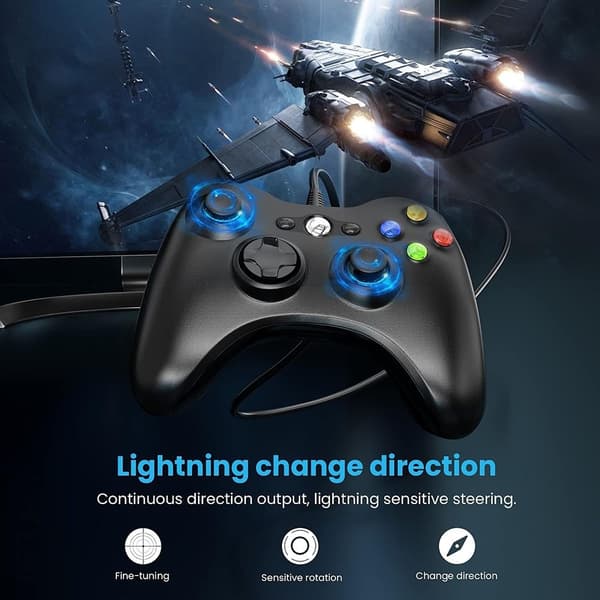 Gamepad Joystick Spillkontroller til Xbox 360 PC Windows