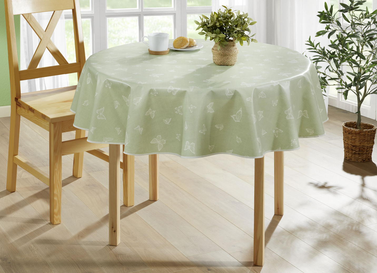 Abwaschbare Wachstuch-Tischdecke