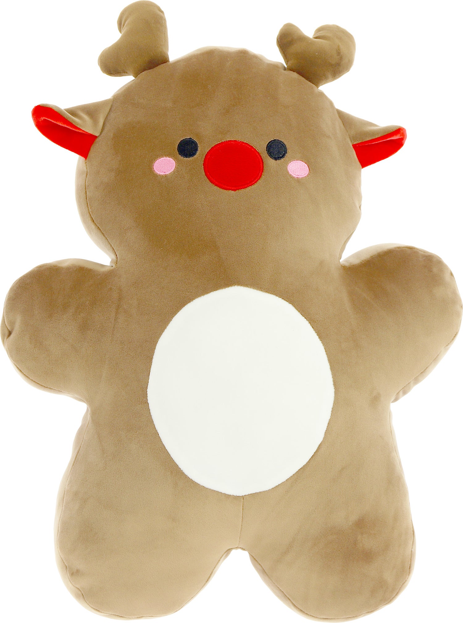 Unique Living kerstkussen Xmas Icons rendier bruin 40 x 40 x 10 cm