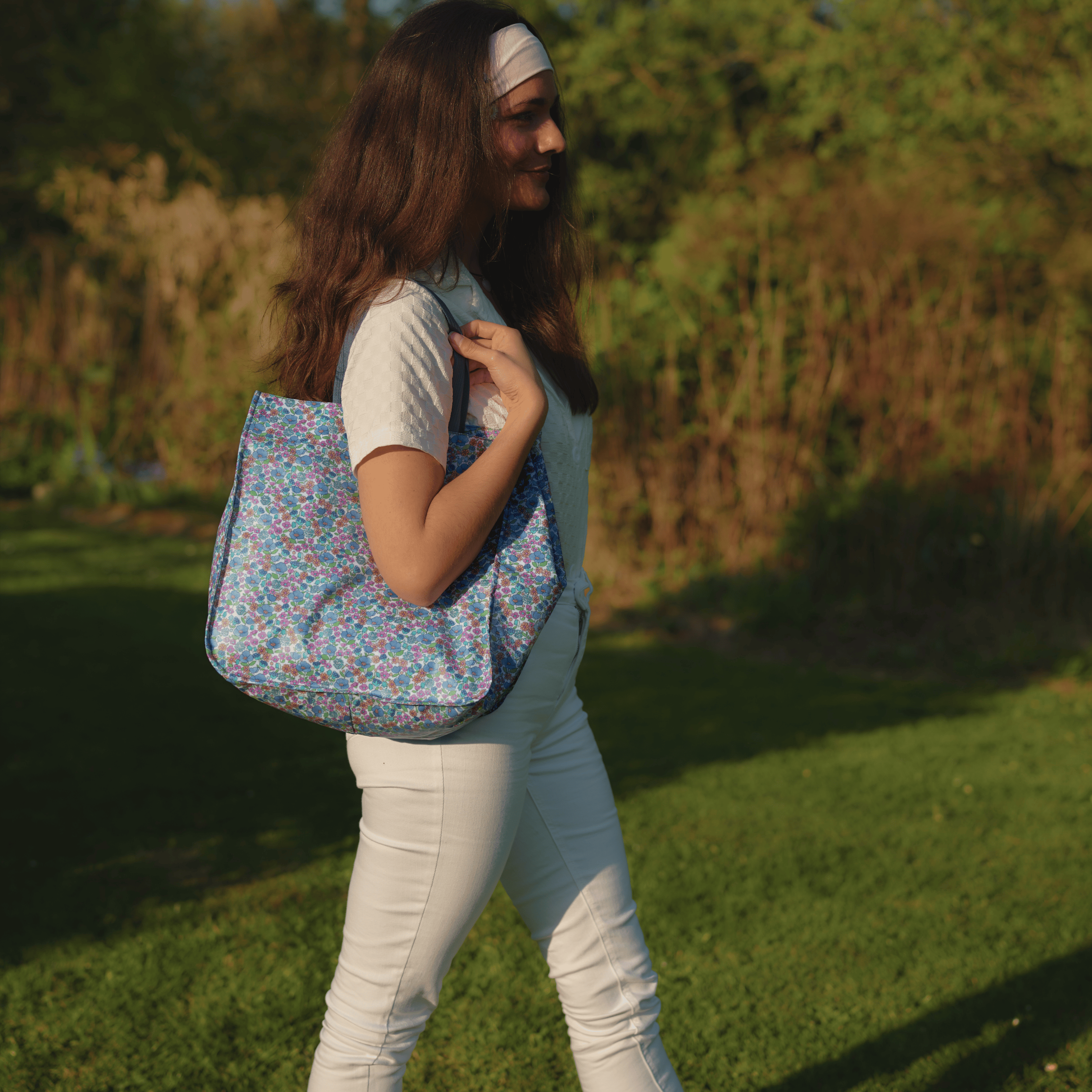 Sac Cabas Shopping Pastel Fleuri