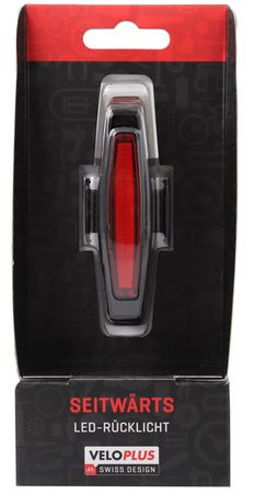 SEITWÄRTS Rücklicht  schwarz  50 Lumen, micro USB