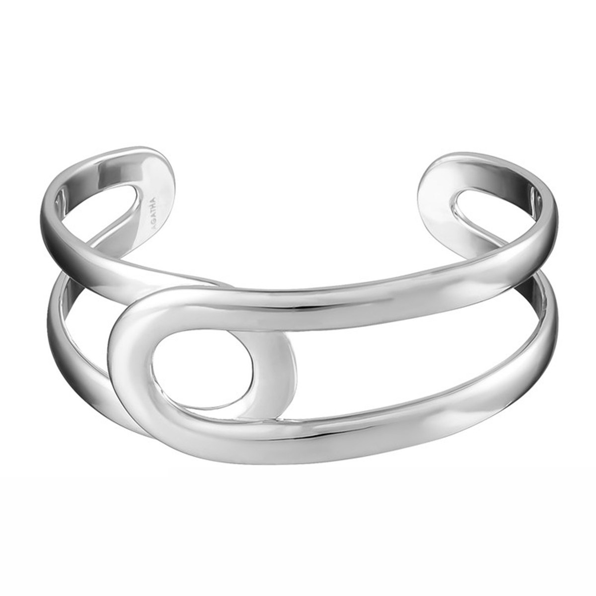 Bracelet jonc Agatha argent Curve