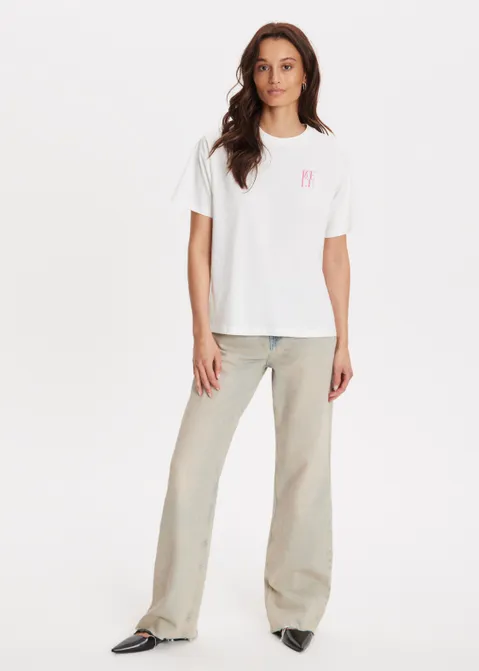 T-shirt met backprint off-white (WIT.O)