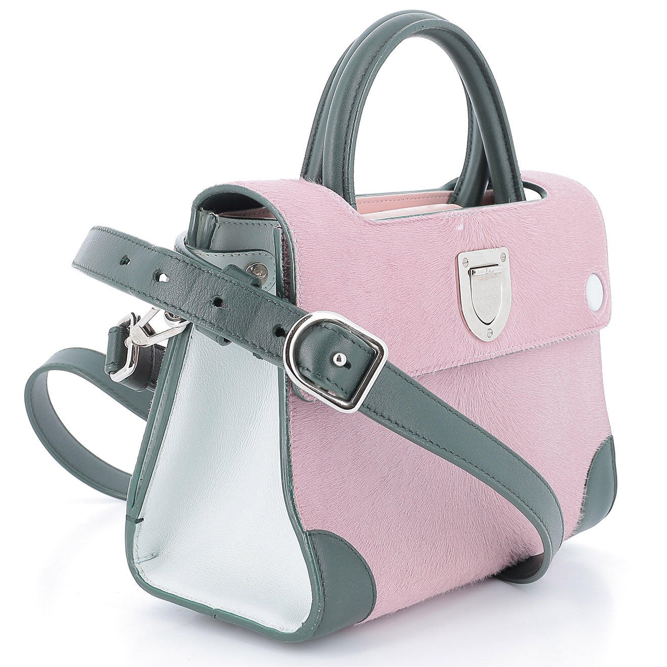 Dior Sac bandoulière Diorama en Cuir rose/bleu Etat: Très bon état - Longueur 20.5 cm