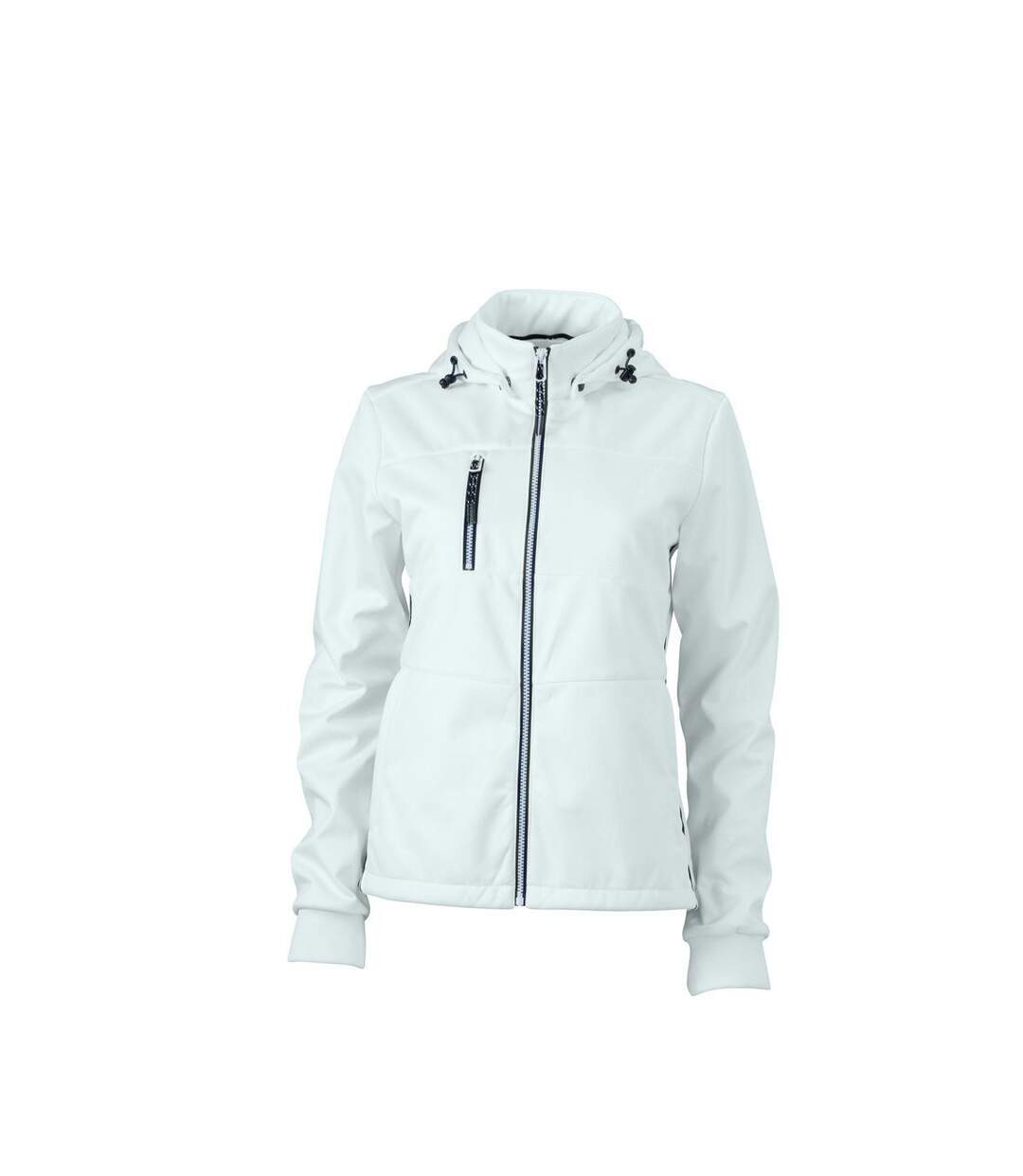 Veste softshell à capuche- femme JN1077 - blanc - coupe-vent et imperméable