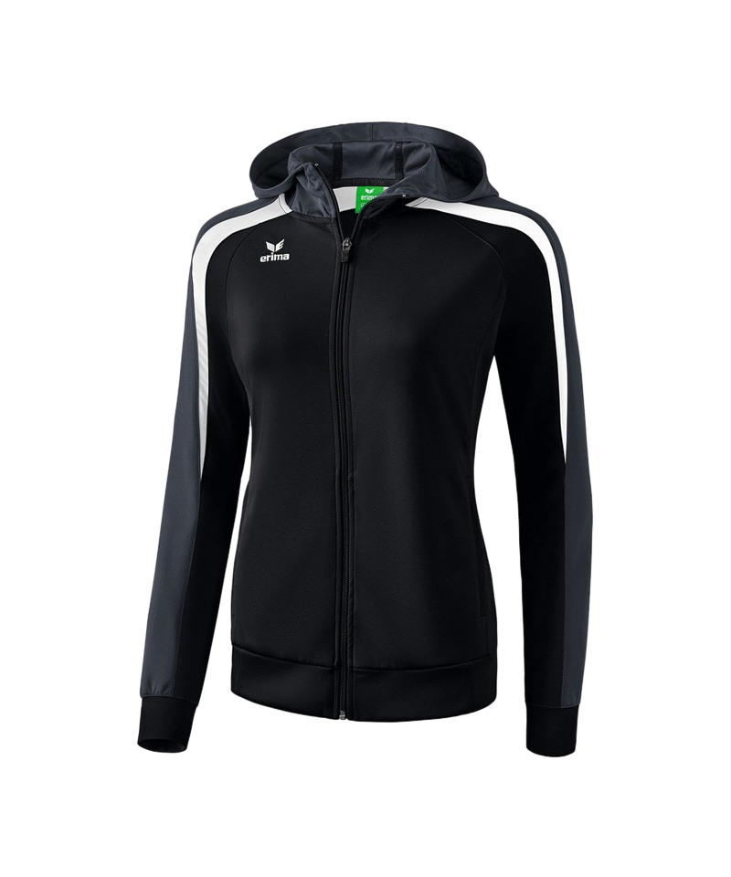 Erima Liga 2.0 Kapuzenjacke Damen Schwarz Weiss