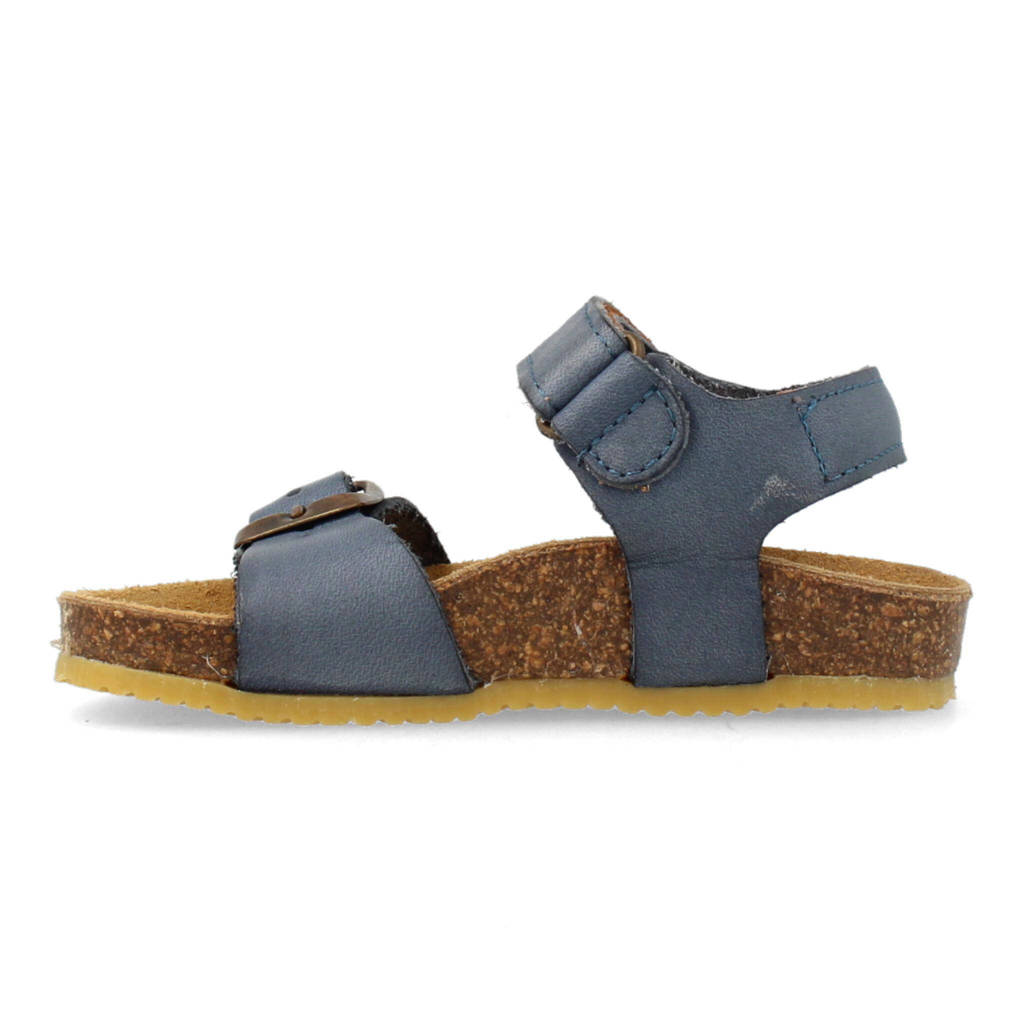 Develab leren sandalen blauw