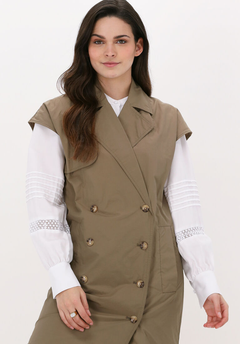 LEVETE ROOM khaki levete room gilet marilyn 8 waistcoat