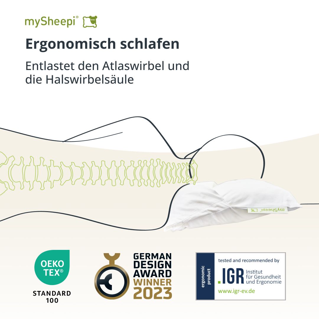MySheepi HOME Orthopädisches Nackenstützkissen