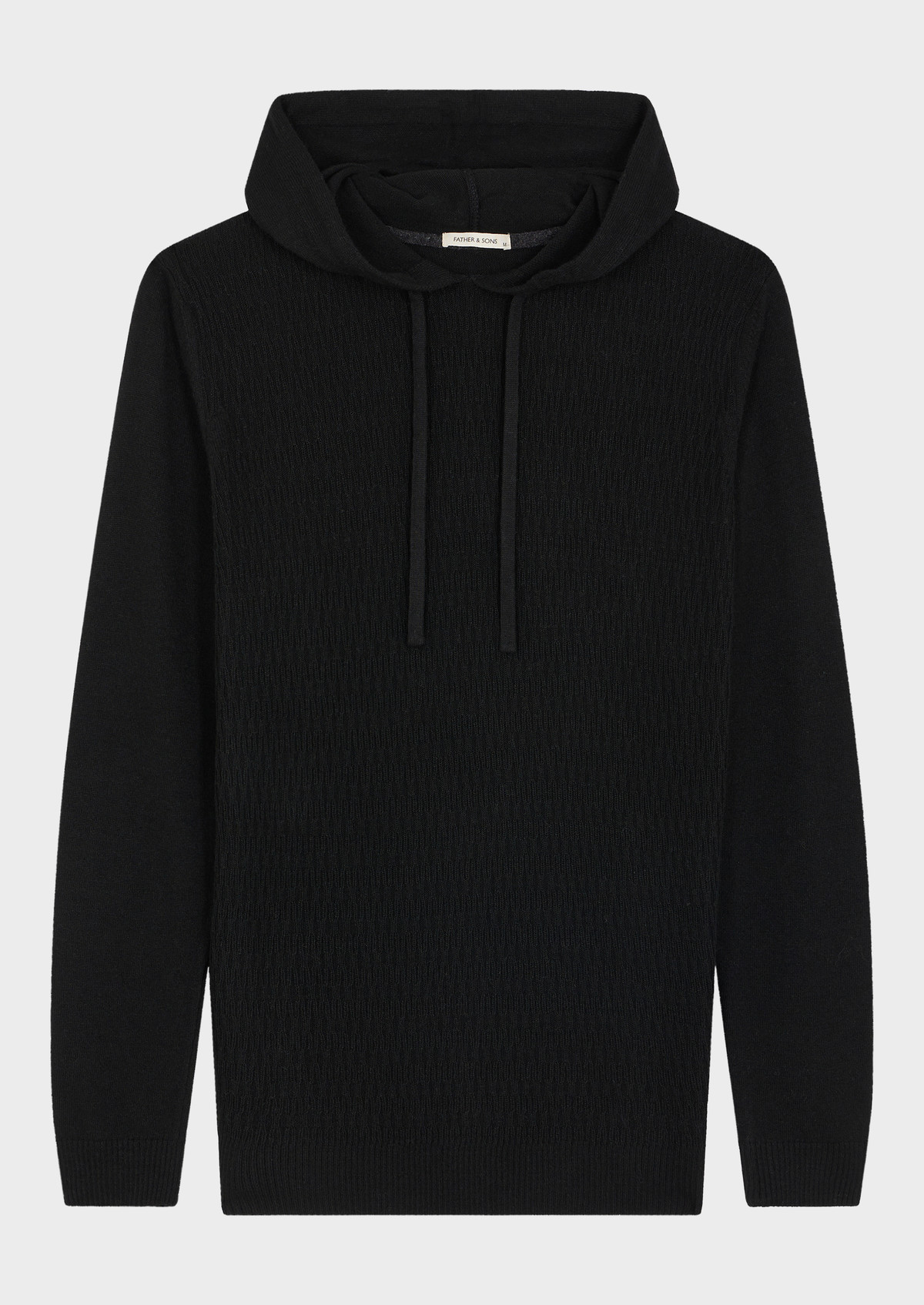 Pull à capuche uni noir