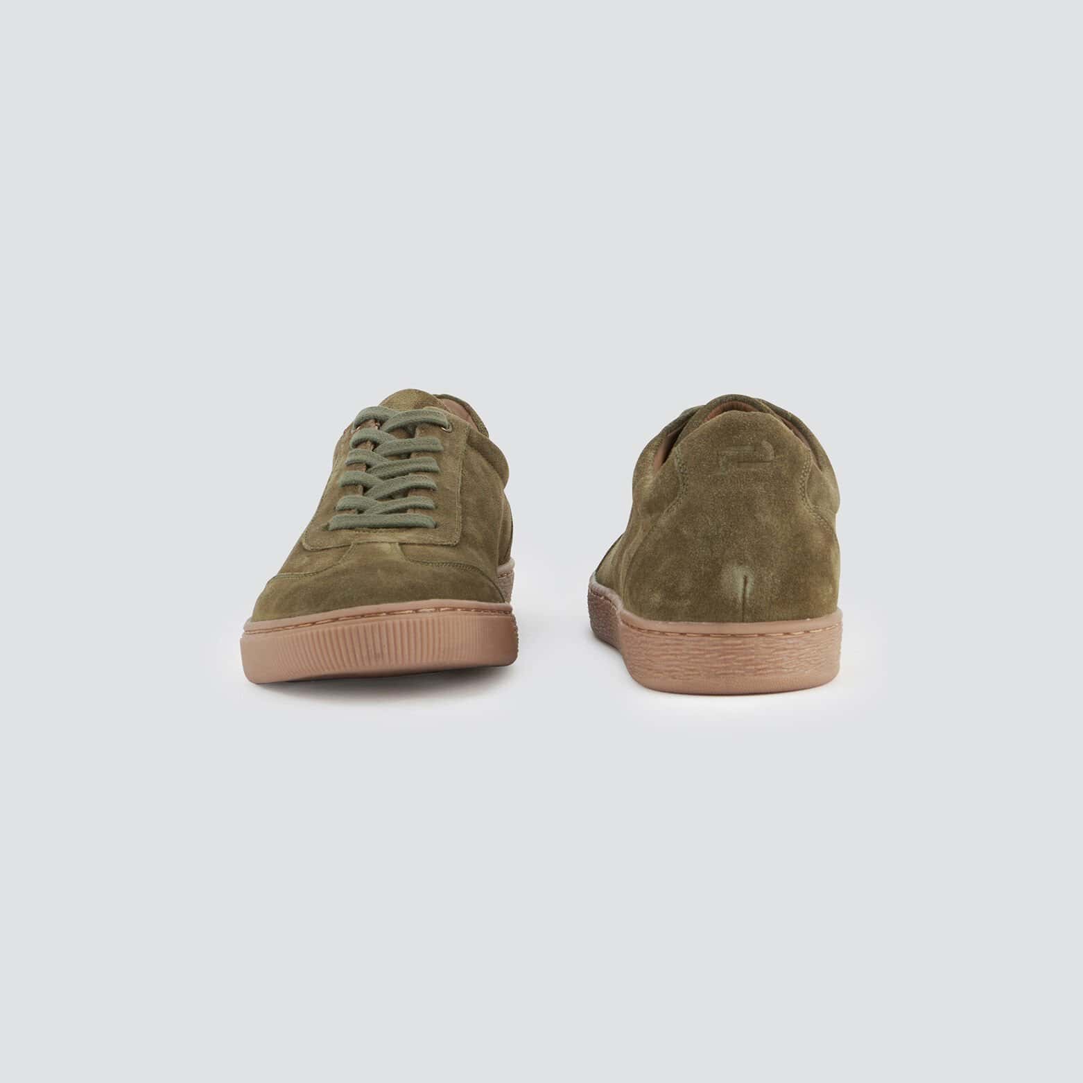 Baskets en suédine Vert kaki