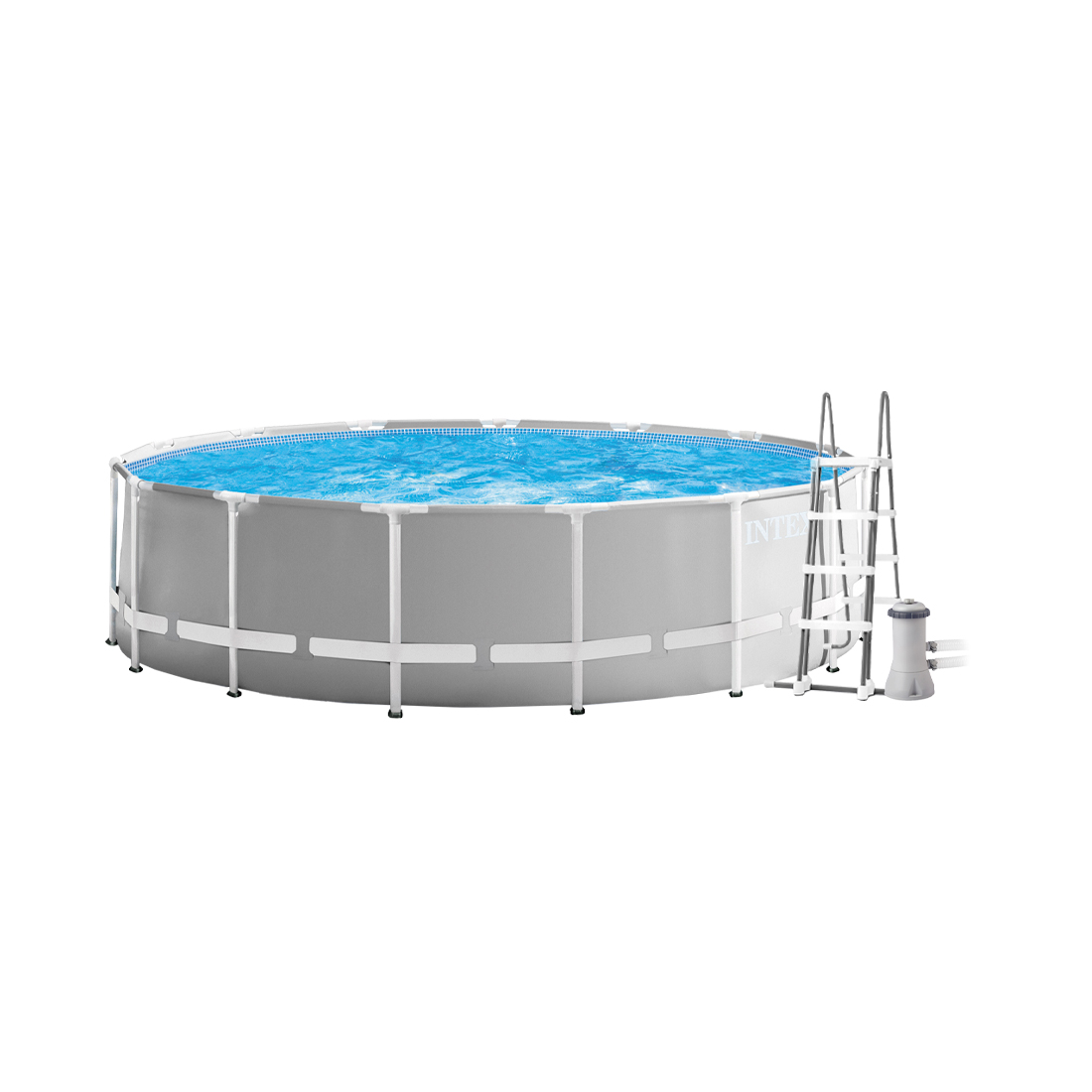 INTEX Pool Prism Frame Ø 427 x 107 cm rund inkl Filterpumpe