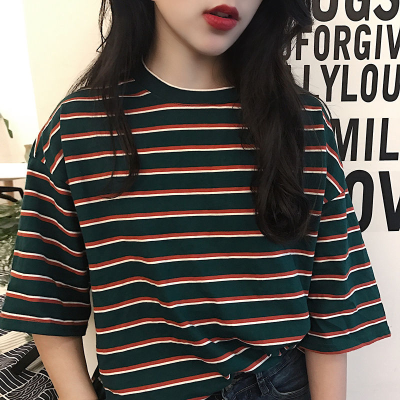 Windflower - Gestreept Boxy T-shirt