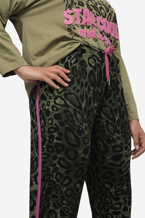 Joggpants, Straight Fit, Animalmuster, Elastikbund