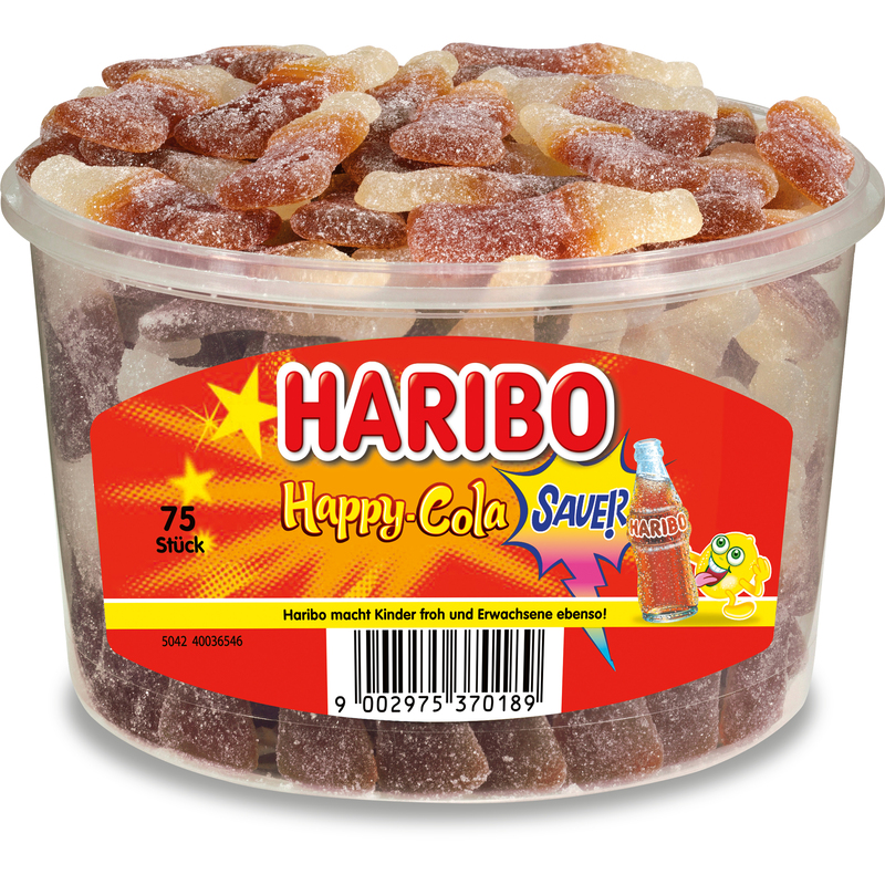 HARIBO Happy Cola Sauer, 8 g, 150 Stück