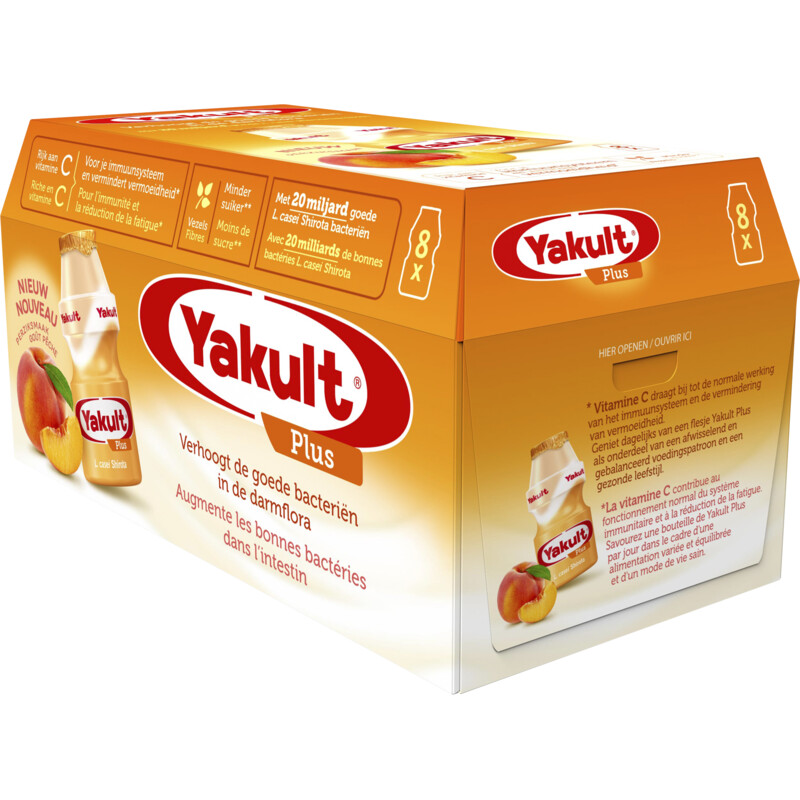 Yakult Plus perziksmaak 8-pack