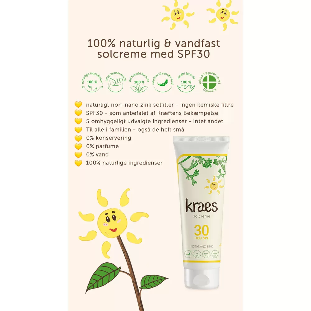 KRAES Solcreme SPF 30 - 125 ml